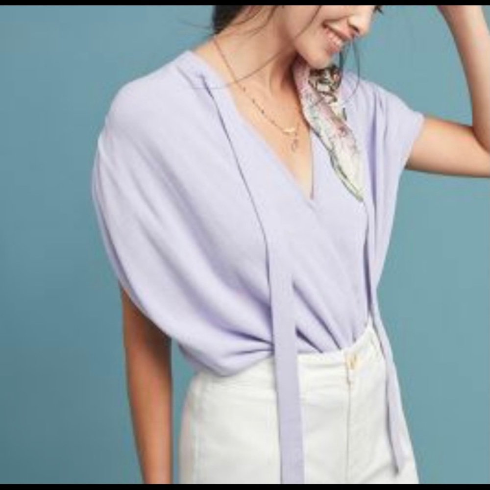 Anthropologie Rambuteau Surplice Top Size M